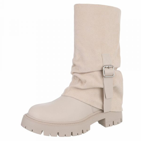 des8027-beigeset Botas clásicas de mujer - beige