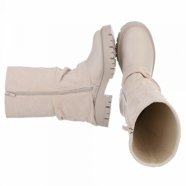 des8027-beigeset~2 Botas clásicas de mujer - beige