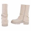 des8027-beigeset~5 Botas clásicas de mujer - beige