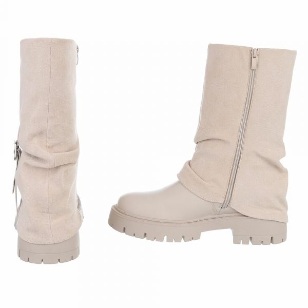 des8027-beigeset~5 Botas clásicas de mujer - beige