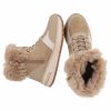 Botines con cordones para mujer - beige talla 37