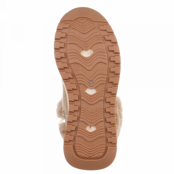 Botines con cordones para mujer - beige talla 37