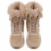 Botines con cordones para mujer - beige talla 37
